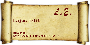 Lajos Edit névjegykártya
